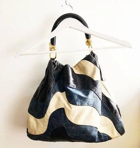 2000s miu miu WAVE MULTI COLOUR DIAMOND SHOULDER Hobo BAG - STYLE-CHNGR
