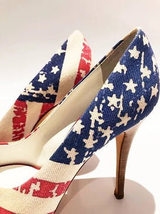 2000s Giuseppe Zanotti American flag platform heels pumps - STYLE-CHNGR