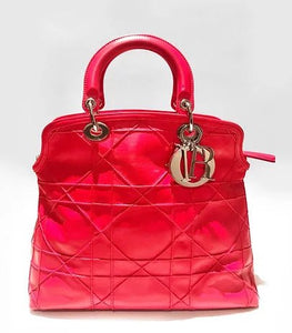 CHRISTIAN DIOR GRANVILLE DIOR RED CALFSKIN TOTE BAG - STYLE-CHNGR