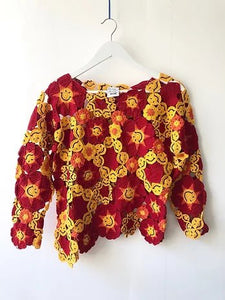1990s MOSCHINO CROCHET SMILEY ACID FACE JUMPER - STYLE-CHNGR