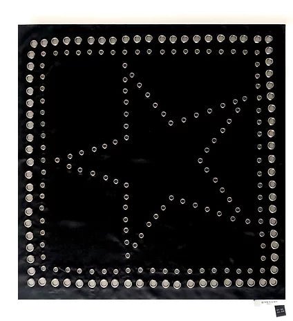 2000s GIVENCHY STAR STUD SILK SCARF - STYLE-CHNGR