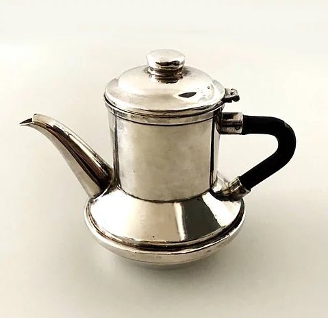 CHRISTIAN DIOR MID-CENTURY SILVER PLATED COFFEE POT - STYLE-CHNGR