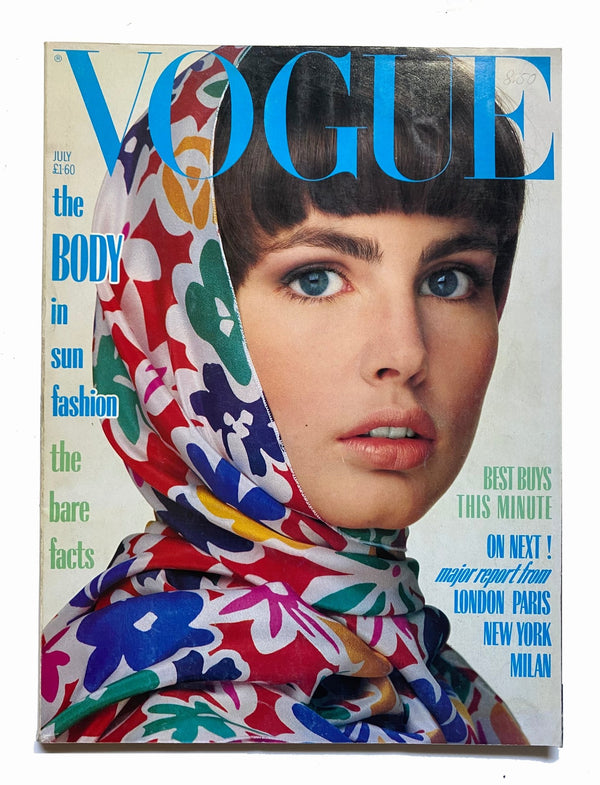 1985 VOGUE Magazine - "The Body in the Sun Fashion" - Cover by Patrick Dermachelier - STYLE-CHNGR
