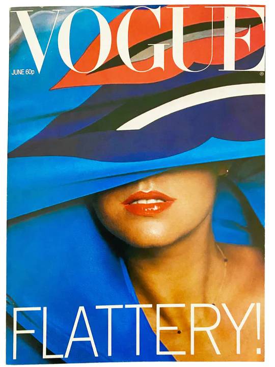 1977 VOGUE Magazine "Flattery!" - Cover by Barry Lategan - STYLE-CHNGR