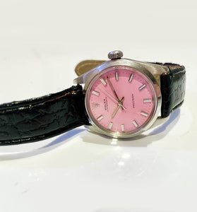 1960s Rolex Pink Oyster Date Precision Stainless Steel Watch - STYLE-CHNGR