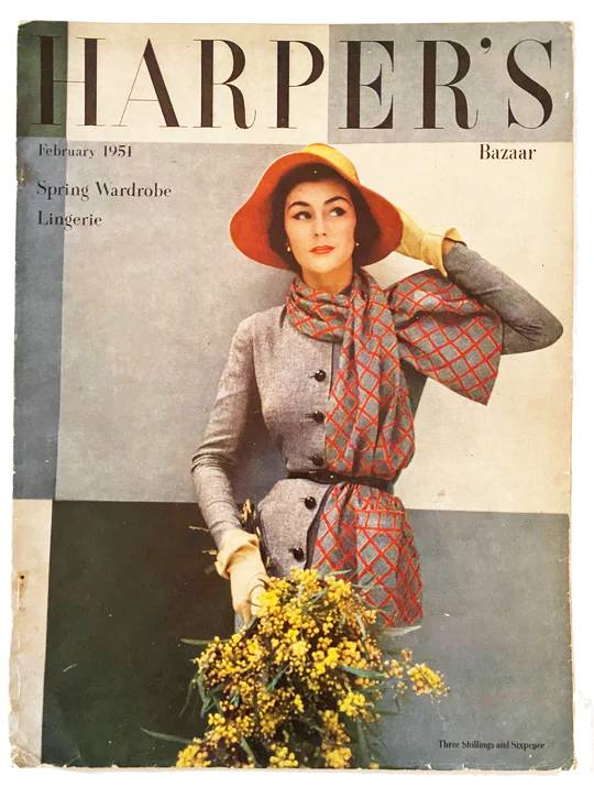 1951 HARPER'S BAZAAR  Magazine with Susan Abraham - STYLE-CHNGR