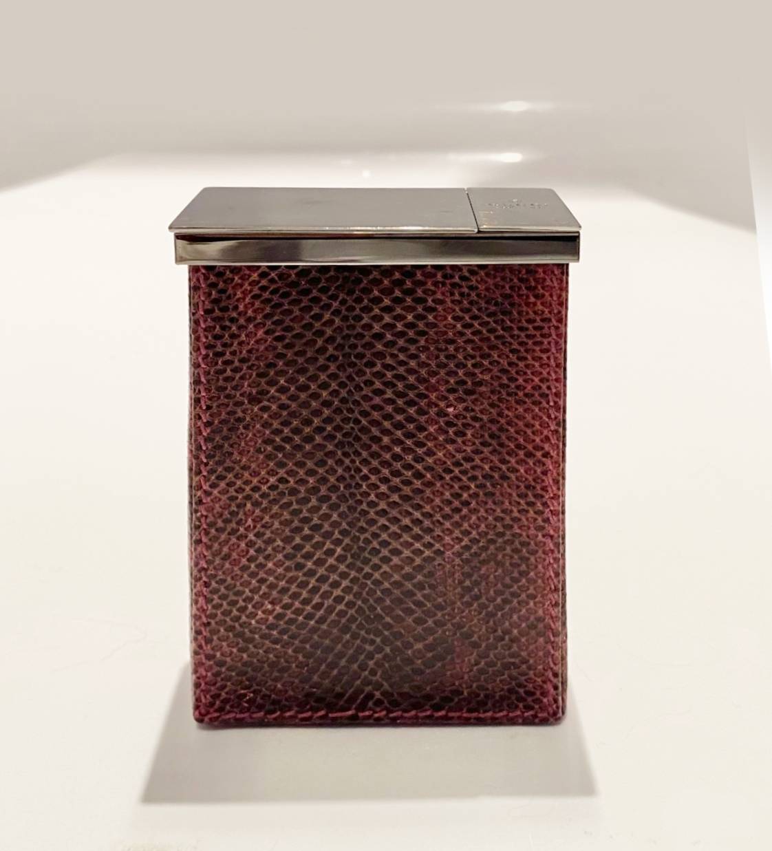 2000s Tom Ford for Gucci Snake Print Leather Cigarette Case Box - STYLE-CHNGR