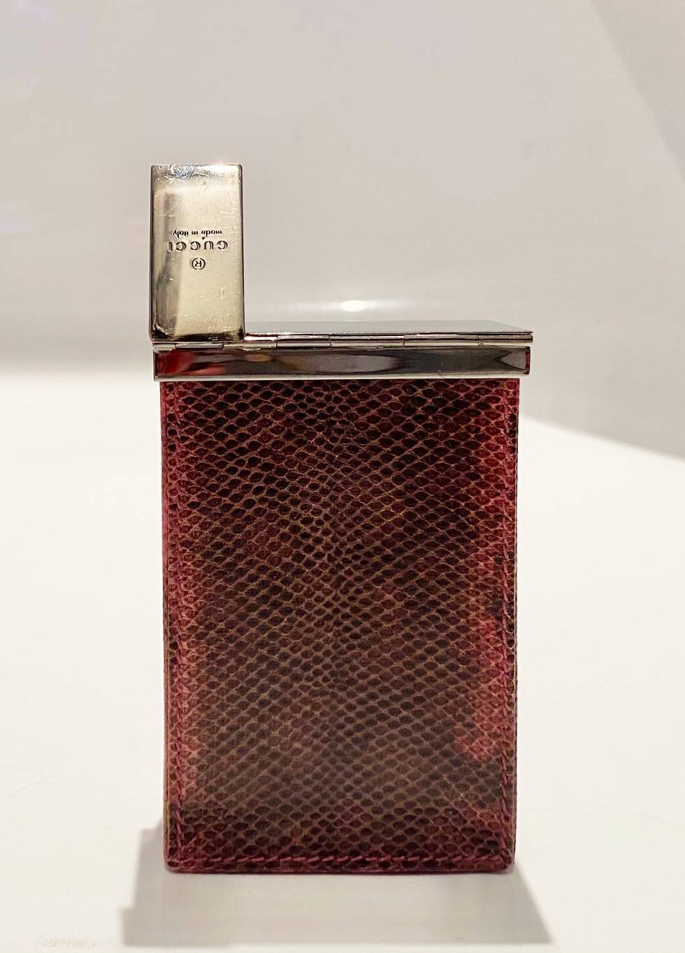 2000s Tom Ford for Gucci Snake Print Leather Cigarette Case Box - STYLE-CHNGR
