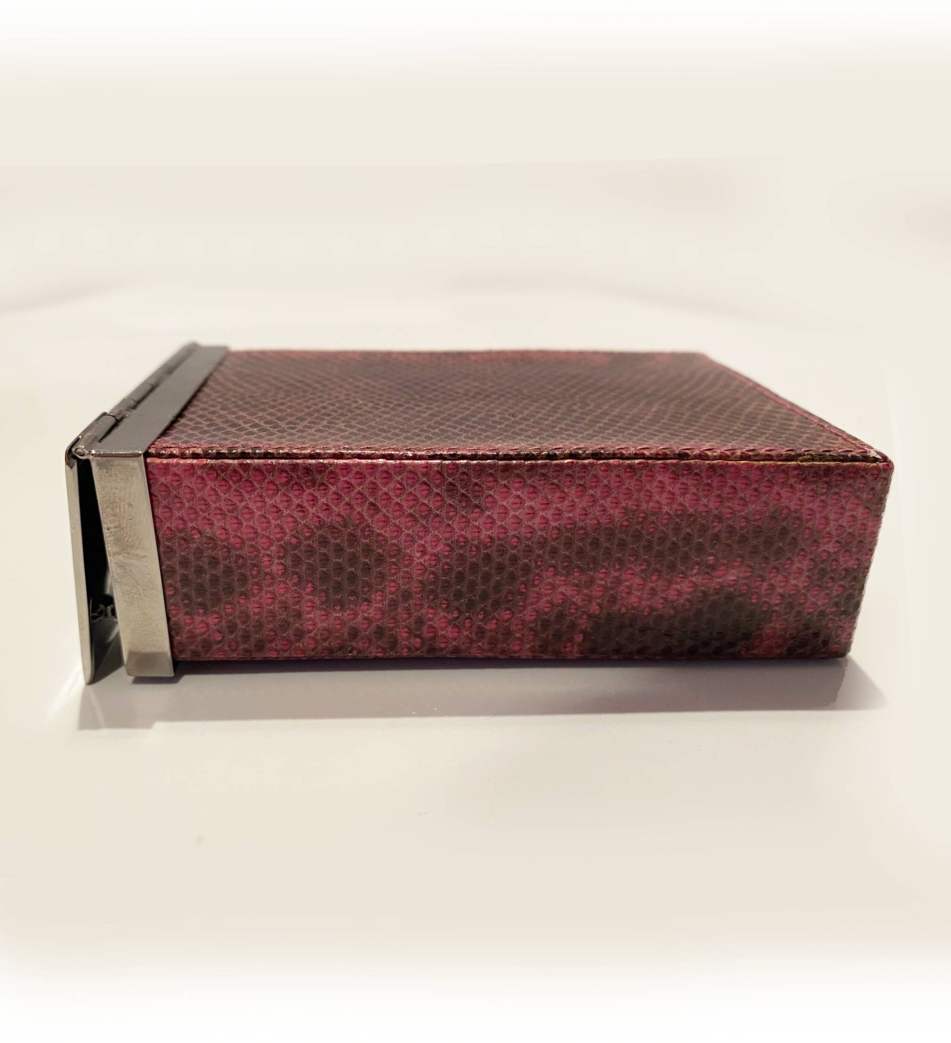 2000s Tom Ford for Gucci Snake Print Leather Cigarette Case Box - STYLE-CHNGR