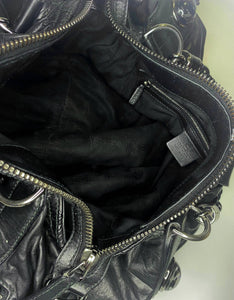 2000s Tom Ford for Gucci Black GG Black Leather Abbey Medium Shoulder Bag - STYLE-CHNGR