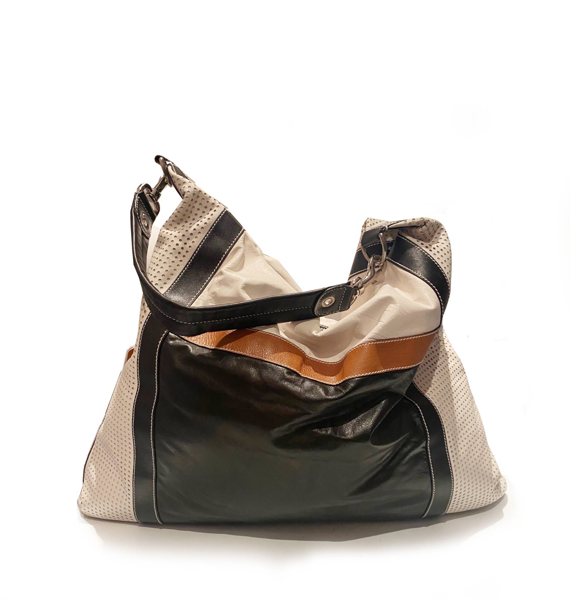 2000s Tom Ford by Gucci Large Multicolor Leather Shoulder Bag - STYLE-CHNGR