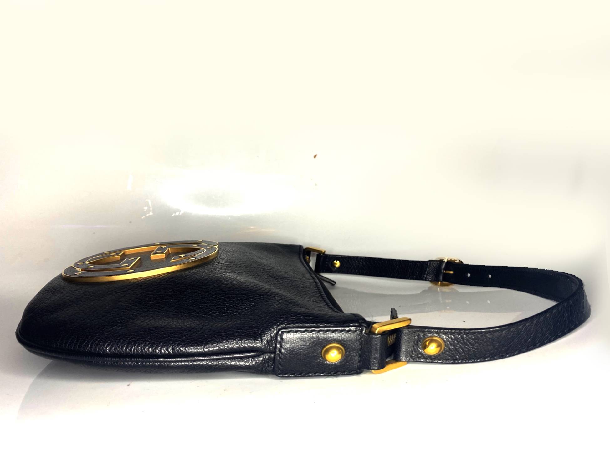 2000s Gucci Small Blondie Studded Logo Hobo Bag - STYLE-CHNGR