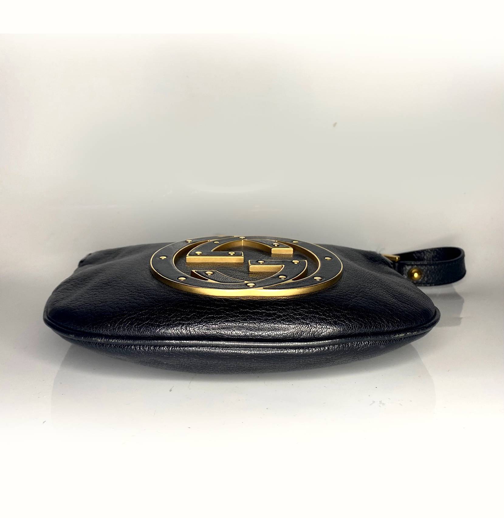 2000s Gucci Small Blondie Studded Logo Hobo Bag - STYLE-CHNGR