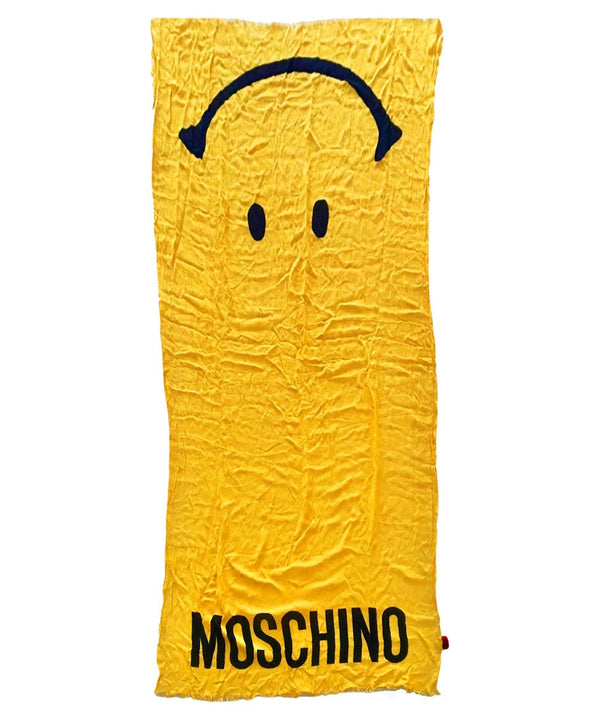 Moschino Yellow Acid Face Shawl Scarf - STYLE-CHNGR