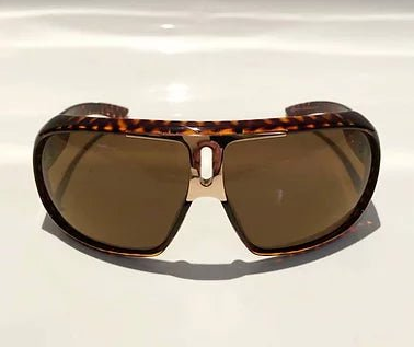 Yves Saint Laurent Havana Brown Mask Sunglasses - STYLE-CHNGR