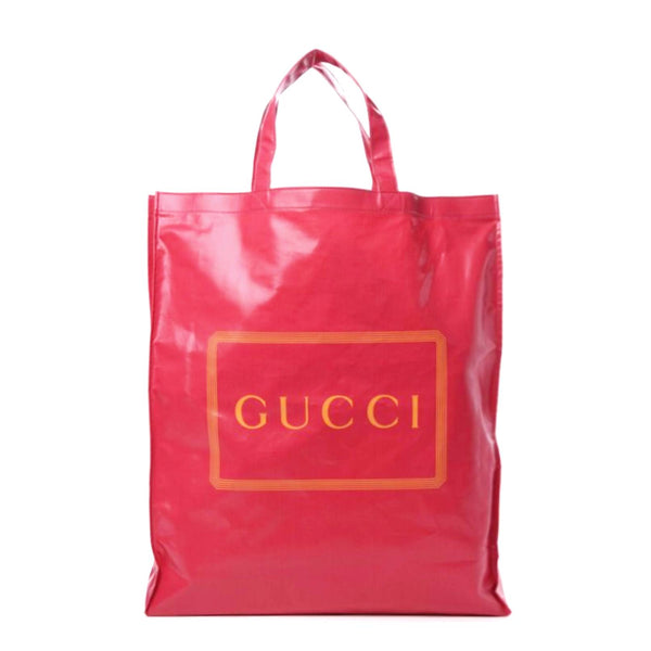 Gucci Montecarlo Crystal Pink Patent Logo Tote Bag - STYLE-CHNGR