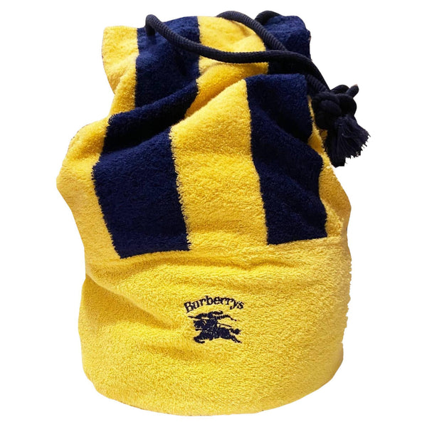 1980s Burberry's Toweling Beach Duffle Bag - STYLE-CHNGR