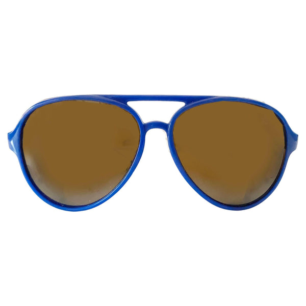 1980s Rossignol Mirrored Blue Frame Sunglasses with leather side shields - STYLE-CHNGR